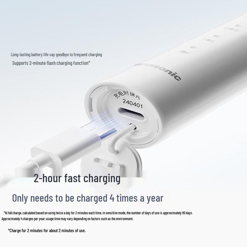 Panasonic Sonic Electric Toothbrush EW-DC031W405 CN plug (adapter included)