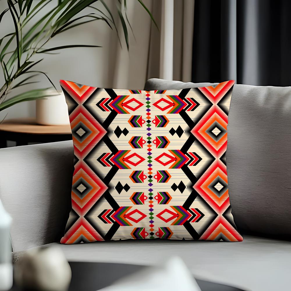 Viral FFfabric Patternied Cushion Cover Antidustmite Pillowcase Invisible Zipper Silky Short Plush Sofa Cushion Cover