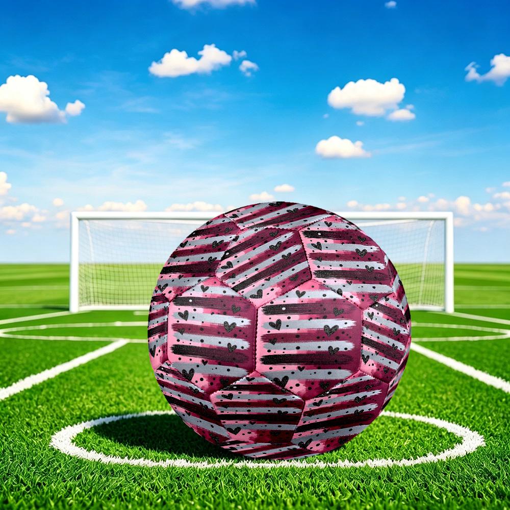 1pc Love Motion Theme Soccer Ball Football, Size 5, Lightweight PVC, Outdoor Training Soccer Ball,Gift c6523