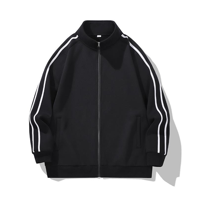 Jacket Men's American Striped Three Bar Casual Loose Casual Stand Up Collar Jacket Men's Coat Men