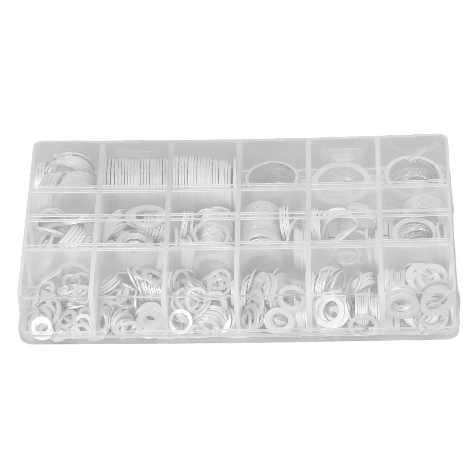 

Набор уплотнительных шайб 540 шт. Коррозионностойкие уплотнительные кольца Набор шайб из алюминиевого сплава для автомобилей