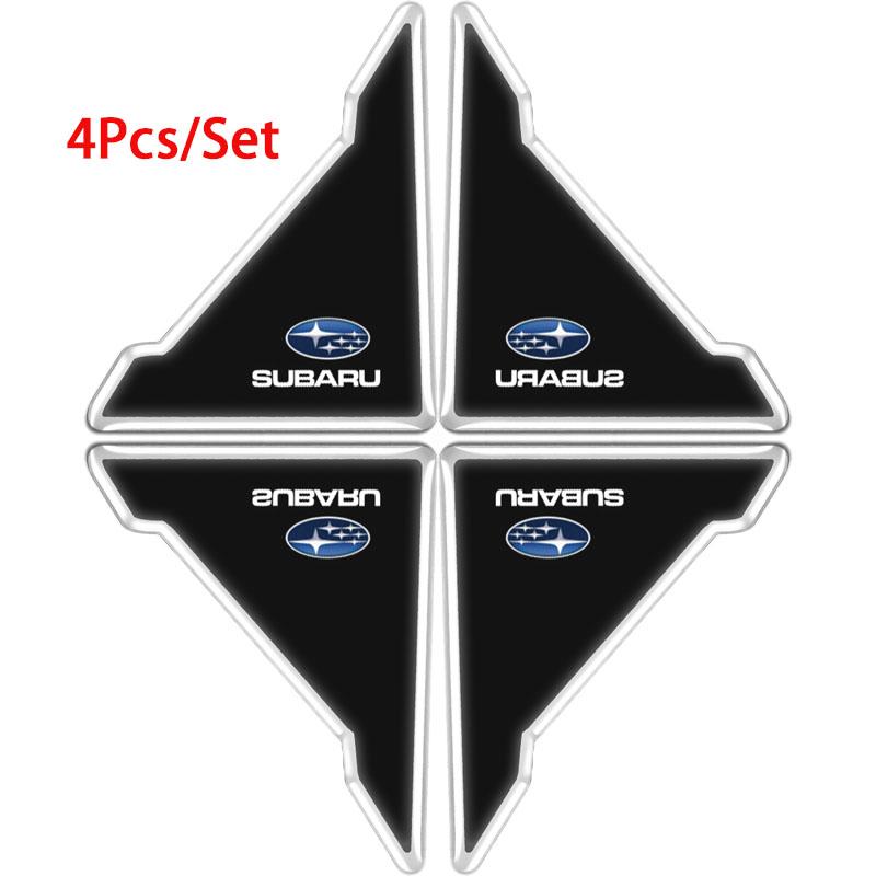 4PCS Car Door Anti-collision Corner Protectors Stickers Accessories For Subaru STI Forester Impreza Legacy Outback XV BRZ WRX VV444