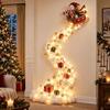 Wandmontierte Weihnachtsmagie-Pfad-Wandleuchte Schneepfad-Form Weihnachtsthema-Stil Beleuchtete Wanddekoration Warmweiße Lichter