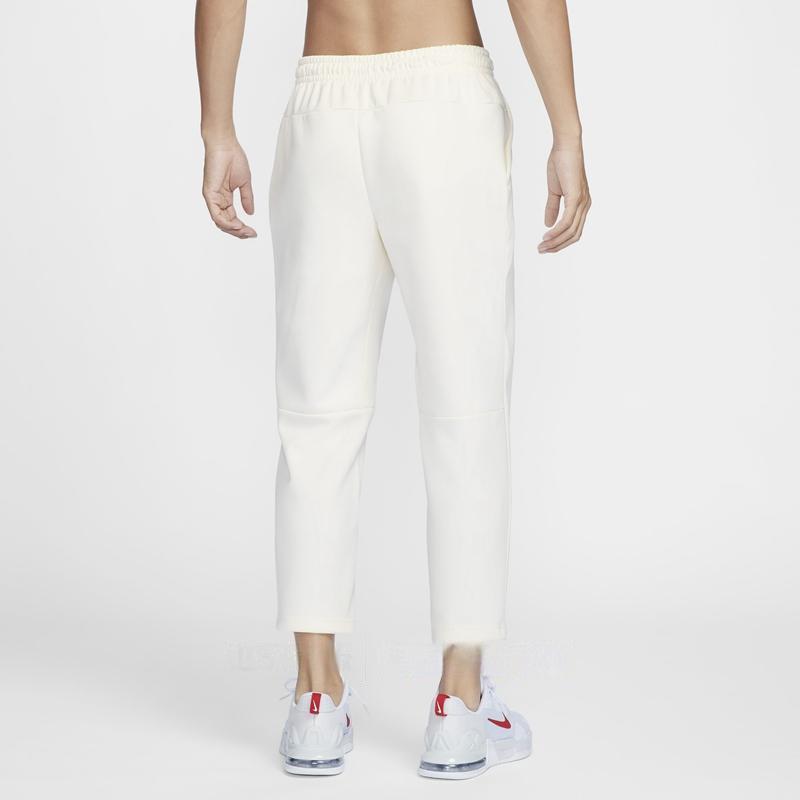Nike Comfortable Lace-Up Mid-Rise Breathable Knitted Sports Pants Men bottoms Off-White FZ5851-110