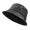 Versatile graffiti bucket hat spring and summer men's trendy bucket hat women's plain hat washbasin hat