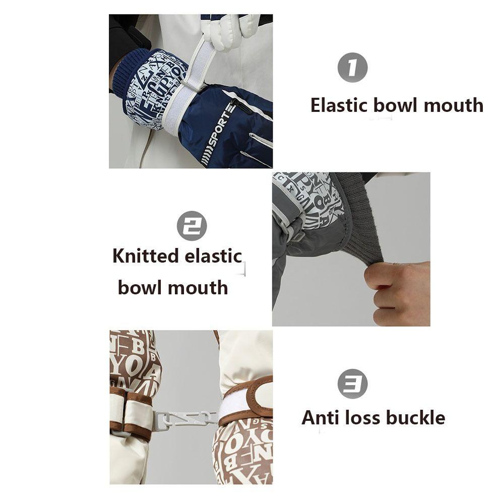 Waterproof Snow Ski Gloves Windproof Snowboard Mittens Multifunction Warm Cycling Gloves  Men Women