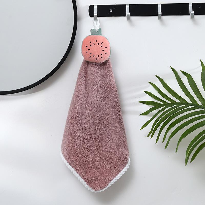 Children's Small Square Towel Cartoon Hand Towel Small Square Towel Hanging Type A Face Towel Kitchen Towel Water-absorbing Kitchen