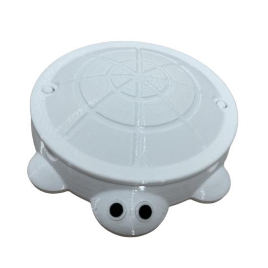 Mini Schildkröten-Sandkasten mit Deckel Sand Mini-Werkzeuge Zubehör 3D-gedruckte Schildkröte Sandaufbewahrungsbox Runder Behälter Kindersommer-Strandspielzeug