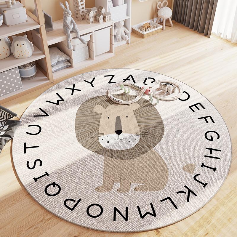 Children's Carpet Round Floor Mat Bedroom Bedside Foot Mats Cartoon Game Carpets Home Decoration Rug for Living Room