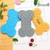 Bone Style Silicone Slow Feeder Dog Lick Mat Food Grade