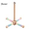 Bird Cage Entertainment Spinning Perch Toy, Rotating Parrot Wooden with Colorful Birdcage Accessories for Small Parrots Rope, Accessory Conures