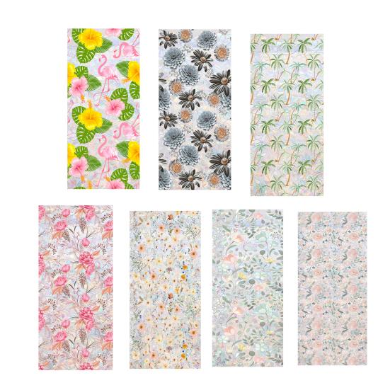 Stained Glass Window Film Colorful Rainbow Decorative Window Sticker Privacy Glass Sliding Door Clings Sun Blocking Static Decals for Bathroom Bedroom