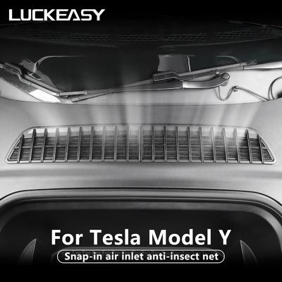 Anti-Insektennetz Snap-In für Lufteinlass Mittelnetz der Maschinenabdeckung für Tesla Model Y Schutz Autozubehör Dekoration