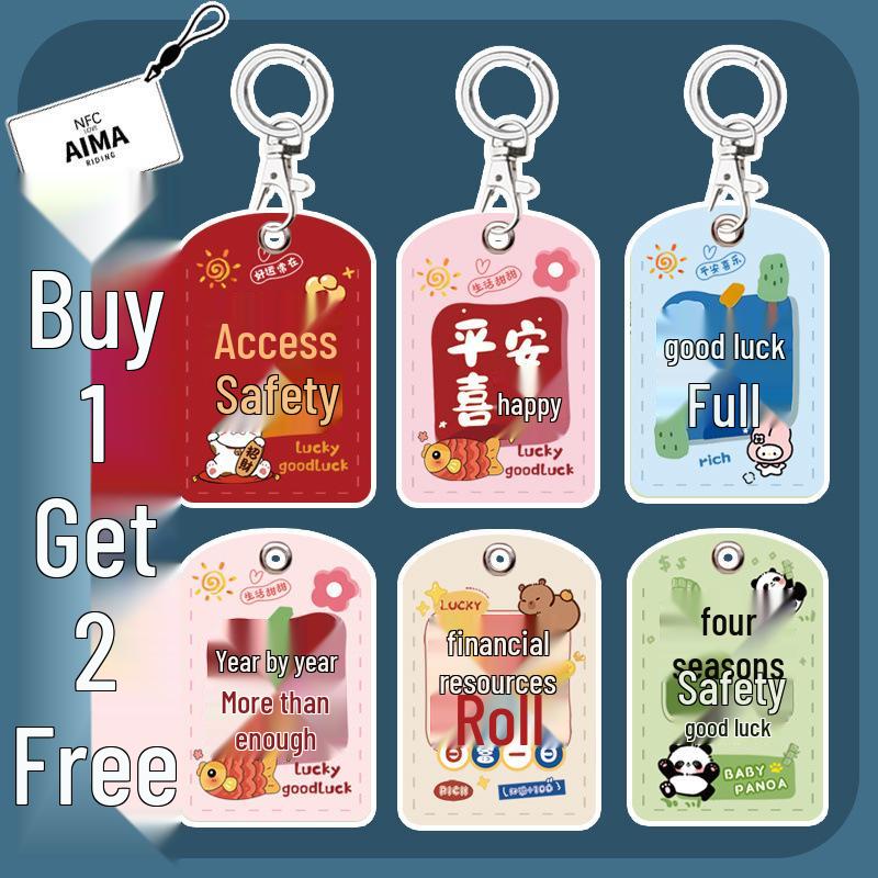 Mini Community Card Case Keychain - ICID Access Protective Sleeve & Bus/Elevator Holder