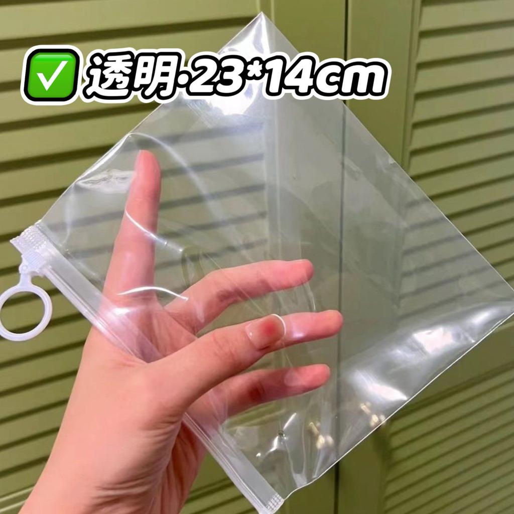 10 Pack Zipper Storage Bags, Frosted Travel with Pull Rings for Multipurpose Use