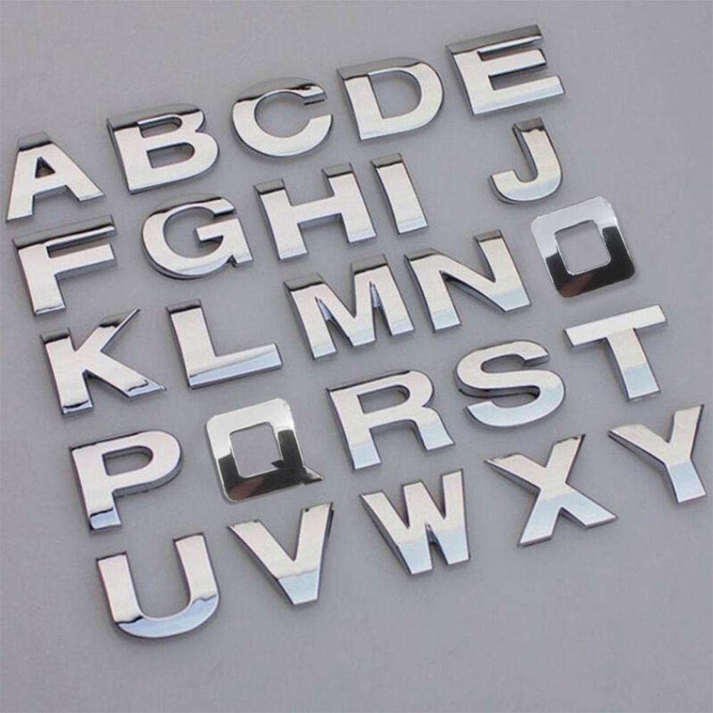 Cars Auto Parts Badge Car Emblem Decals Auto Ornamentsation Sticker Number Self-adhesive Letter