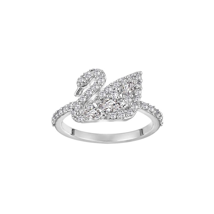 

Swarovski Iconic Swan Lake Rhodium Plated Ring Women ring 5224478 55