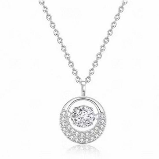 Посеребренное нейзильберовое ожерелье с бьющимся сердцем - Высококачественный, блестящий, живой кулон для женщин