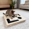 Katzen Nagelfeilenbox Katzenkratz-Puzzle Enrichment-Box mit Glöckchenbällen Interaktiver Katzenkratzbaum Labyrinthbox für Katzen Nagelpflege Selbstbeschäftigung