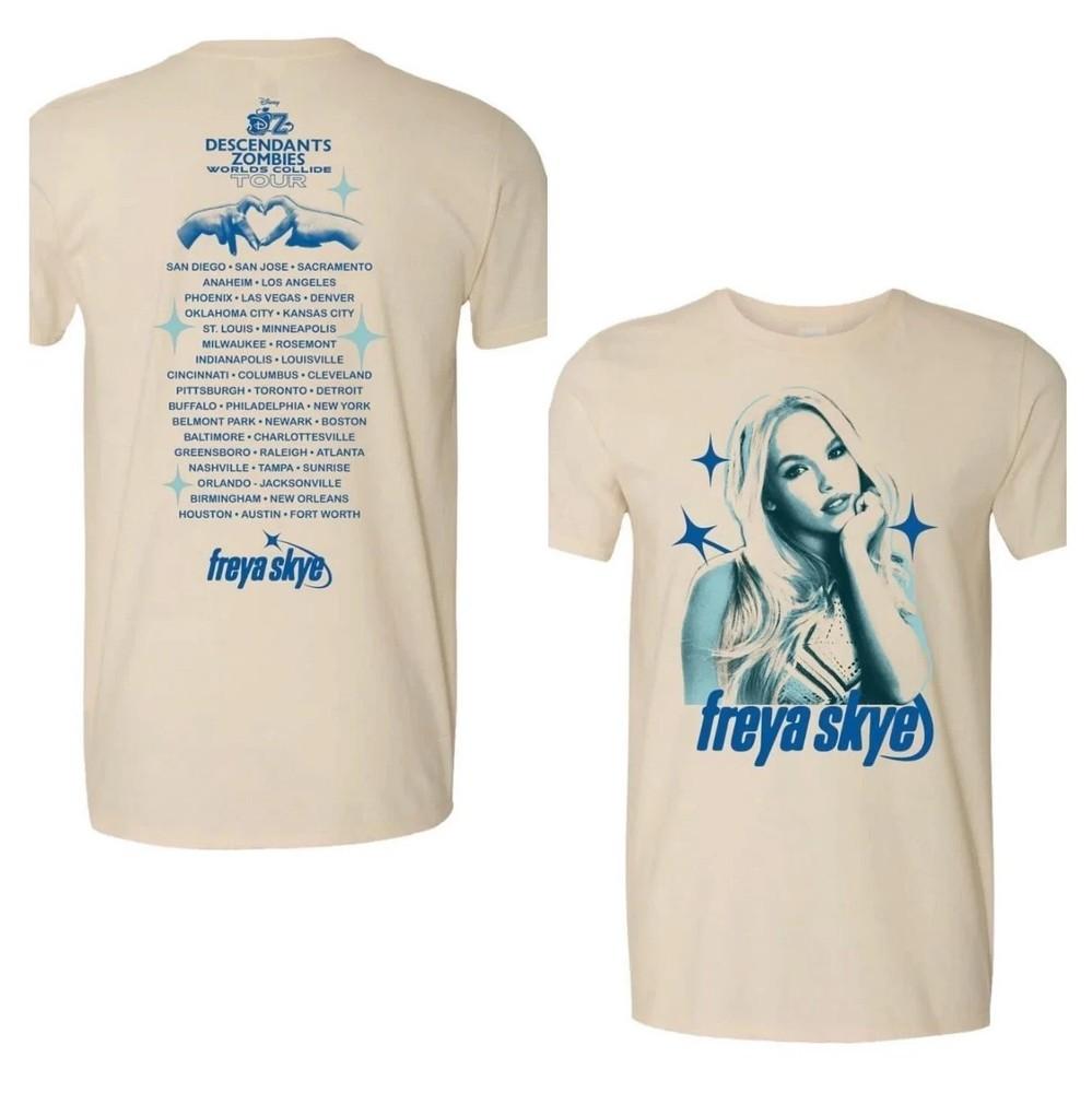 

Descendants amp; Zombies Worlds Collide Tour 2025 Freya Skye TShirt Unisex T-Shirt S