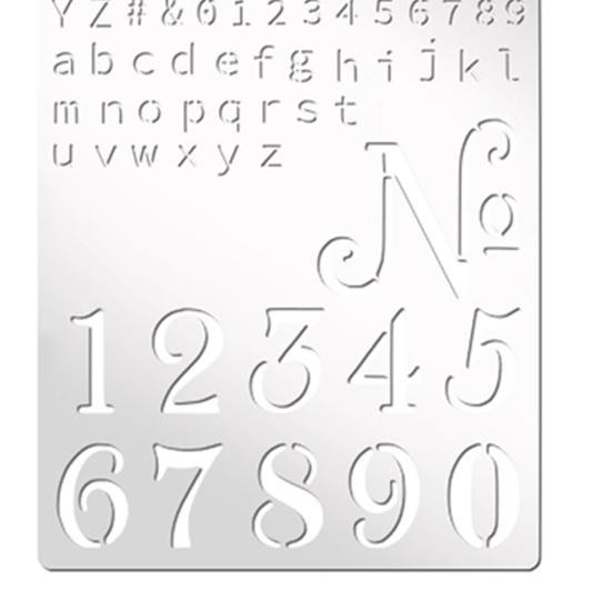 4Pcs Metal Planner Stencil Set Rustproof Engraving Stencils for Journaling Scrapbooks Rulers Numbers Letters Decorative Shapes Templates for Beginners