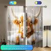 2pcs Cow That Loves To Take A Shower Printed Curtains   Shade and Privacy Protection   Suitable for Decorating Various Rooms