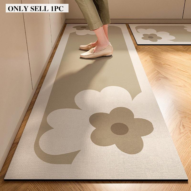 Kitchen Carpet Absorbent Non-slip Oil-proof Diatomite Floor Mat Minimalist Striped Rug Long Size Home Decoration Rugs Alfombra