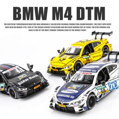1/32 BMW M4 DTM Carro de Corrida Modelo Brinquedo Liga Metálica Fundida com Som Luz Puxar para Trás Modelo de Carro Coleção Brinquedos para Meninos Presentes de Feriado