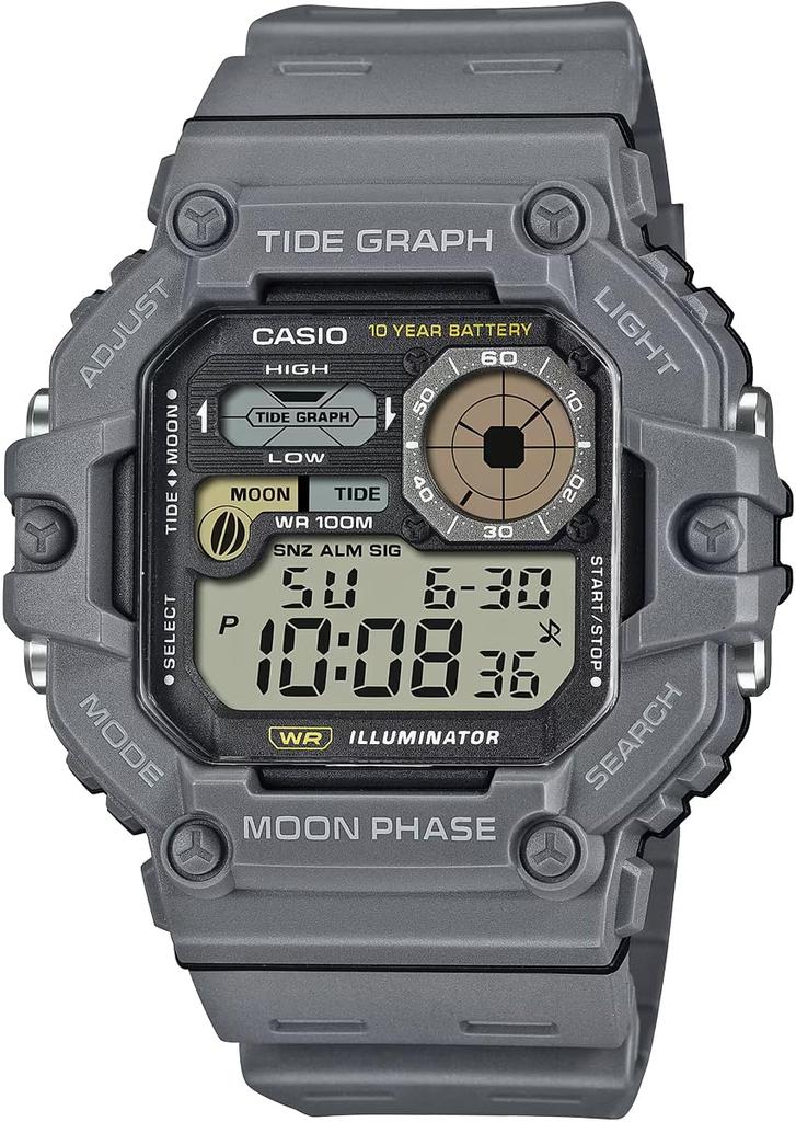Casio Digital Men's Watch with Tide Graph and Moon Data Display, WS-1700H-8AV, Dark Gray, International Model [Parallel Import]