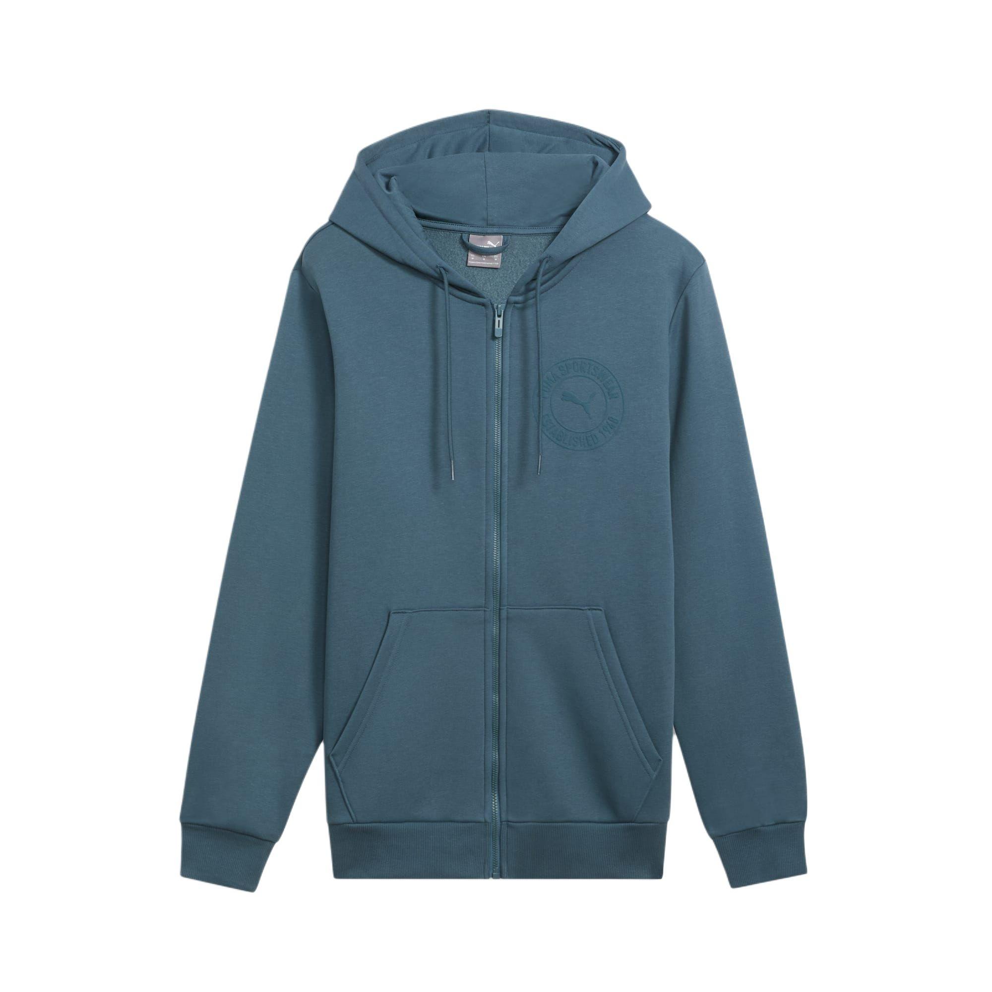 PUMA Tonal Sportswear Logo Zip Hoodie  Blue  Men s 684732-25 M
