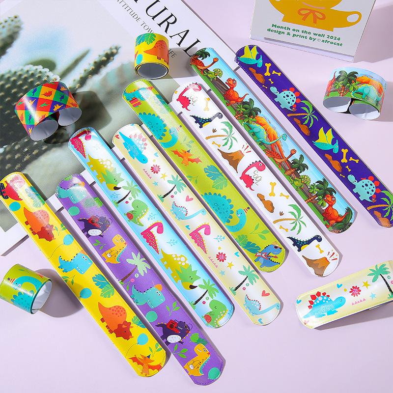 Dinosaur & Animal World Slap Bracelets - Kids' Fun Toy & Gift