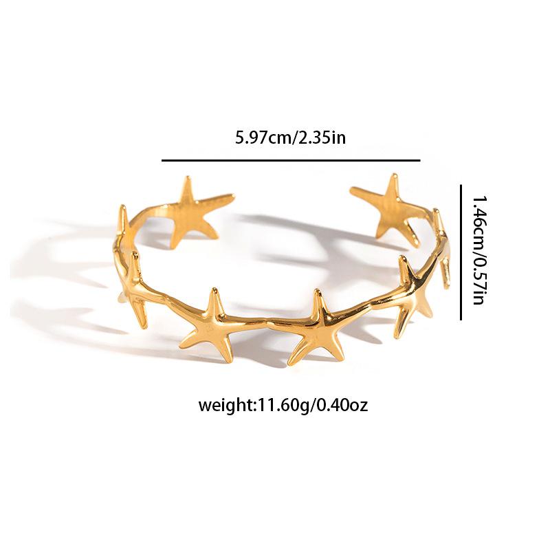 Stylish Unisex Titanium Steel Open Bangle with Geometric Striped Design – Non-Fading