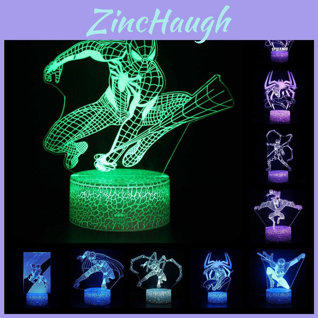 Spider-man 3d Led Night Light Modern Home Bedroom Decoration With Remote Control