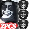 2Pcs Universal Car Headrest Cover Black Skull Pattern Car Seat Headrest  Auto Interior Accessories