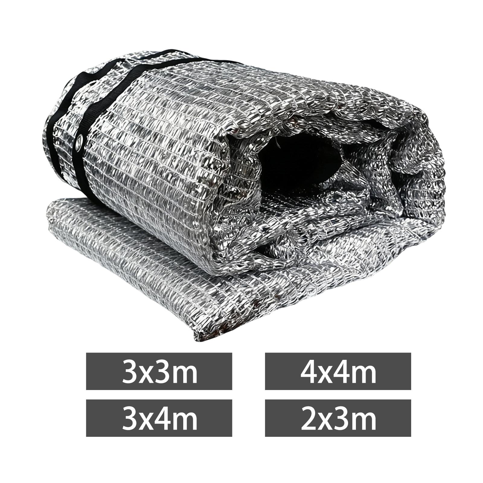 

Sun Shade Sail Waterproof Outdoor Mesh Aluminet Tarpaulin Fabric with Grommets for Patio Garden 2mx3m