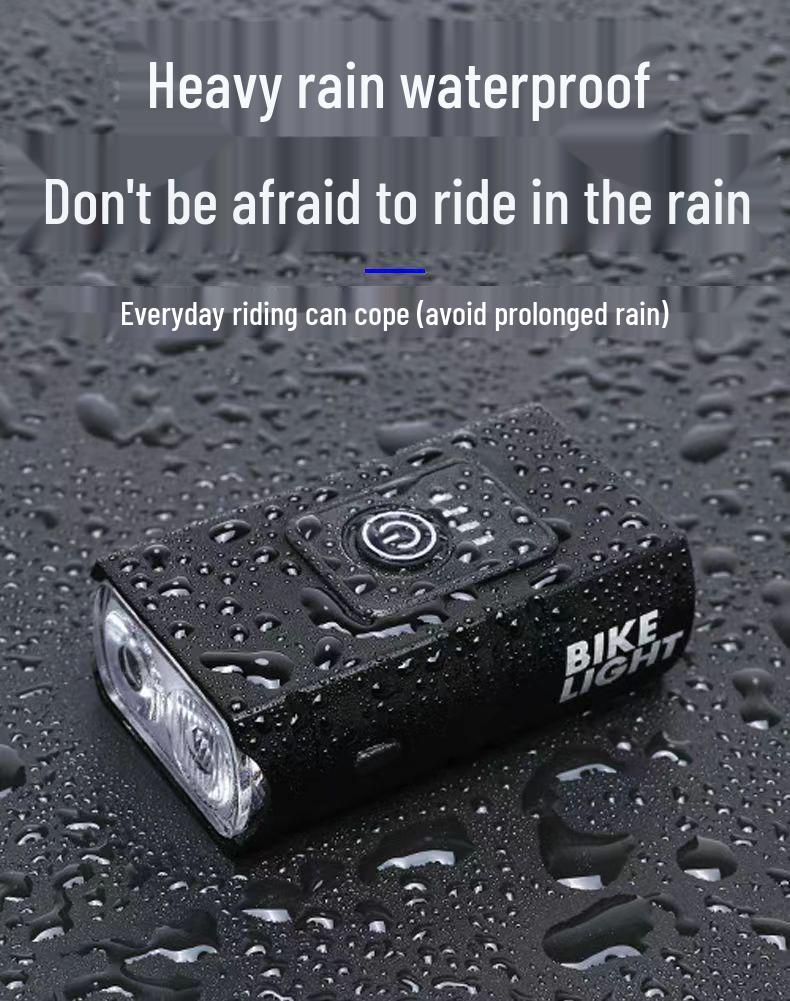 2*T6 USB Wiederaufladbares Aluminium Fahrradvorderlicht mit Leistungsanzeige für Nachtfahrten