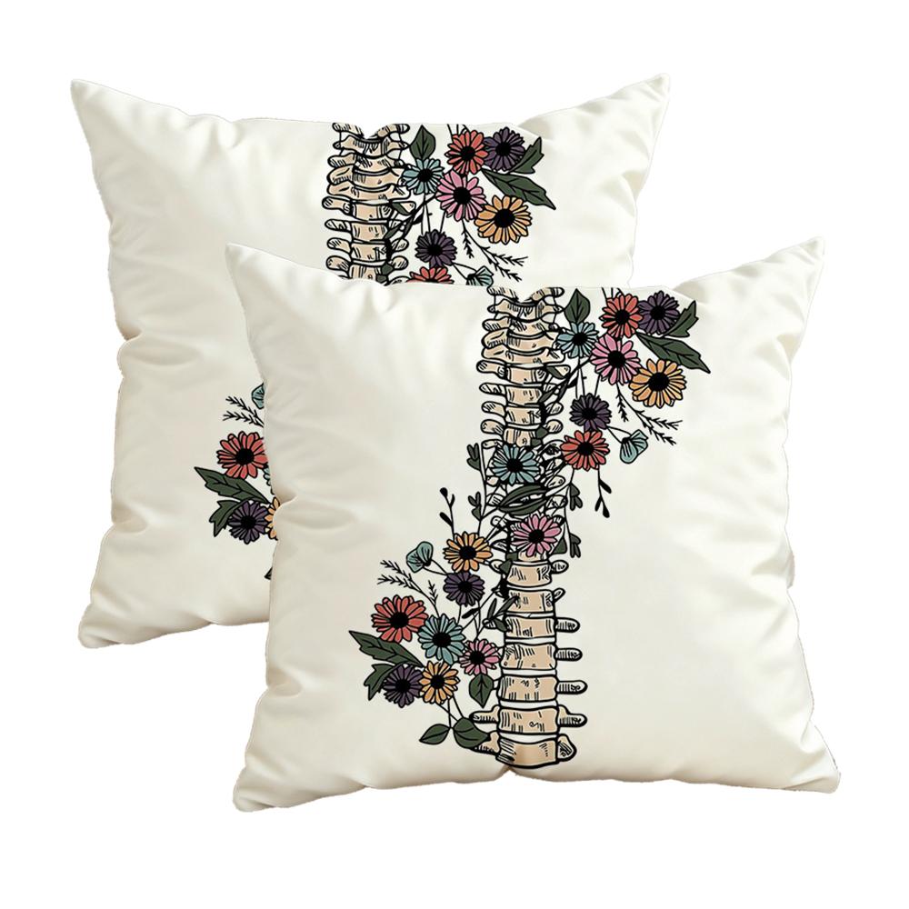 Daisies Bloom On Turquoise Pillowcaseszipper Design, Decorative Pillowcase, 45X45 Cm Pillowcase