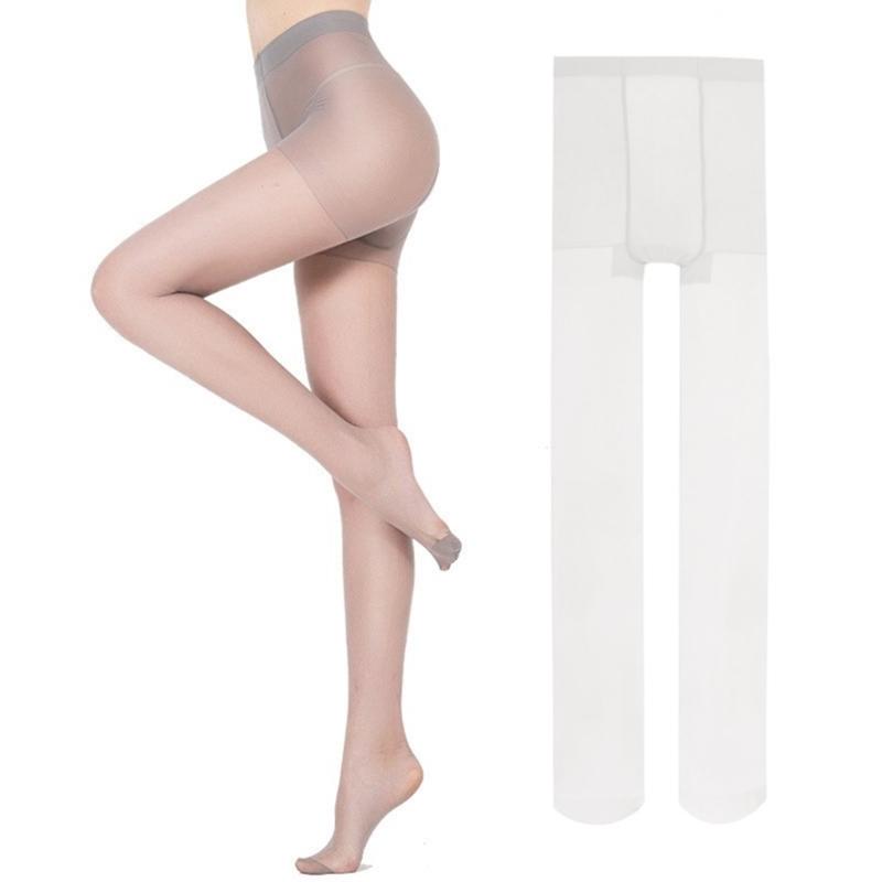 2Pcs High Elasticities Ultra Sheer Pantyhose for Women Breathable Fabric See Through Tights High Waist Stockings Hosiery