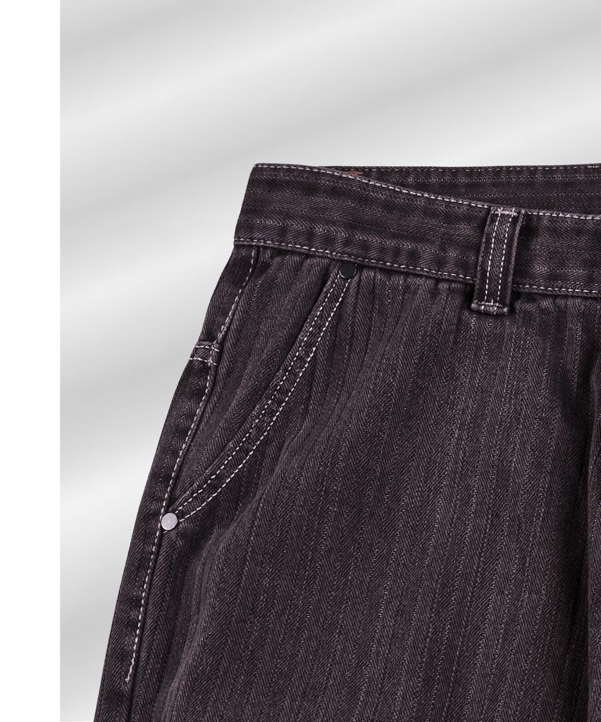 PARADIGMFILM [Ep.01] Dyed Herringbone Double Knee Pants (Burgundy)