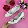 Fashion sapatos femininas women classic pointed toe spring & summer slip on square heel shoes for student school lady casual pumps ea259