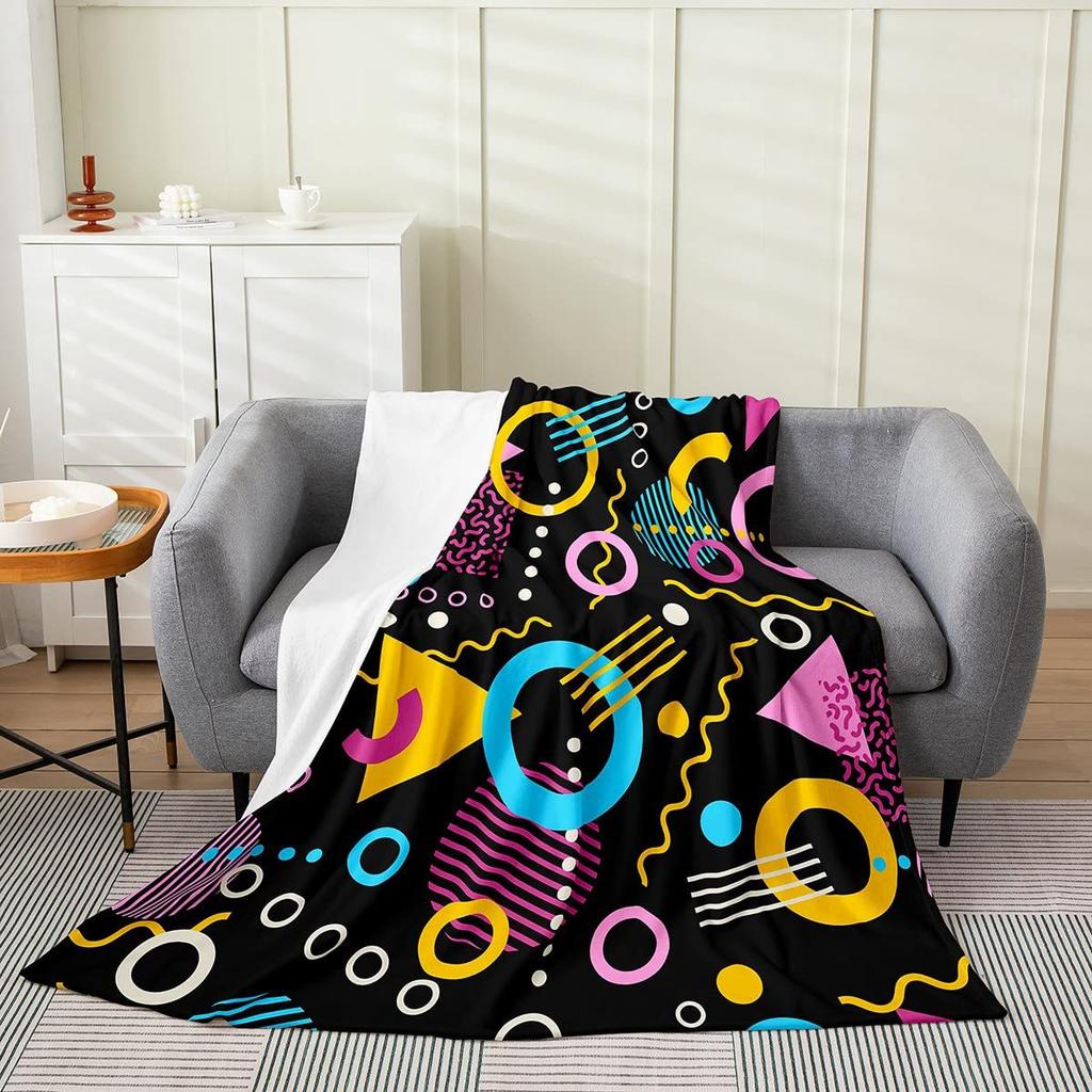 Rock Music Blanket Electric Guitar Punk Style Air Conditioning Blanket Office Nap Blanket Flannel Blanket