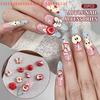 20PCS Red Apple Resin Nail Charms Creative Novelty Adorable Simulated Half Apple Nail Art DIY Decorations for Phone Cases And Na