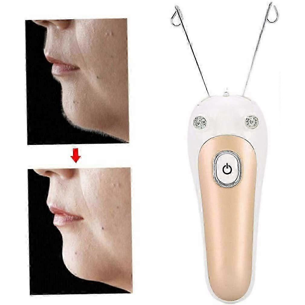 Thread Hair Remover Face Body Hair Remover With Gold Shaver Cotton Thread, Electric Hair Remover, Rechargeable Hair Remover, Thread Hair Remover