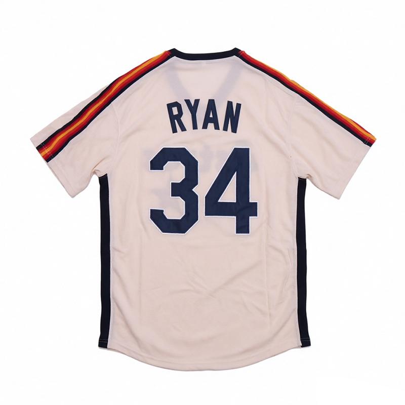 Men's Vintage-Style Stitched Baseball Jerseys 2 Alex Bregman 5 Jeff Bagwell 7 Craig Biggio 24 Jimmy Wynn 34 Nolan Ryan S-3XL