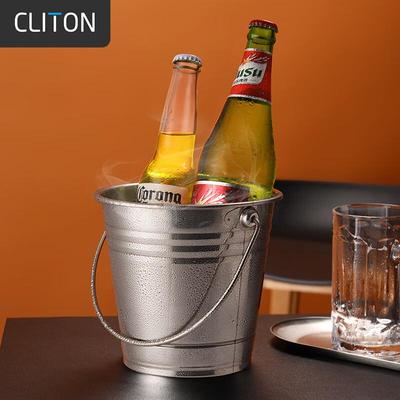 CLITON Stainless Steel Ice Bucket with Handle