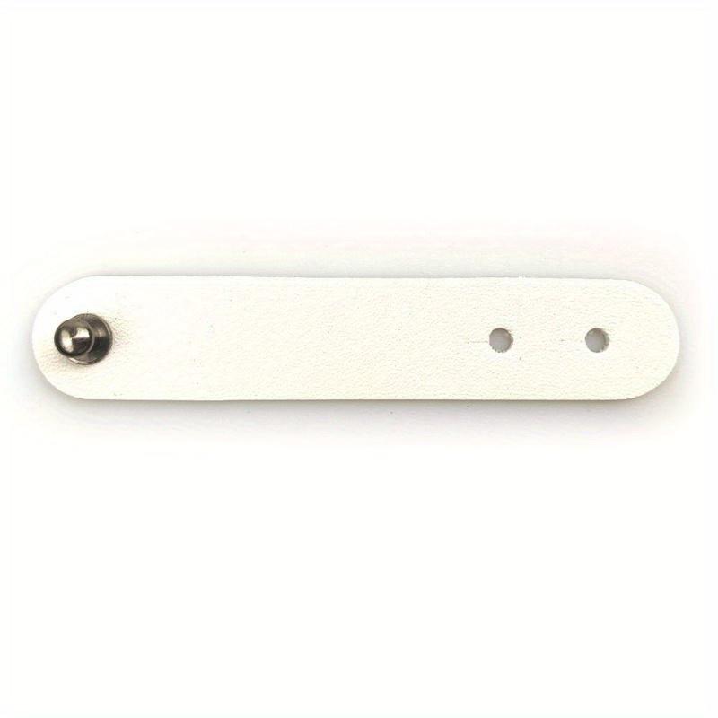 5Pcs Leather Cable Winder Charging Cable USB Cable Bundle Storage Leather Belt Adjustable Hole Buckle Design
