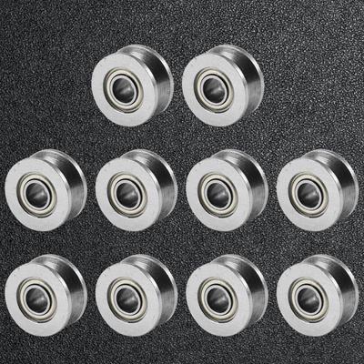 10 adet V624Zz V Bilyalı Rulman Kasnağı Demiryolu Parça Doğrusal Hareket Sistemi 4*13*6Mm
