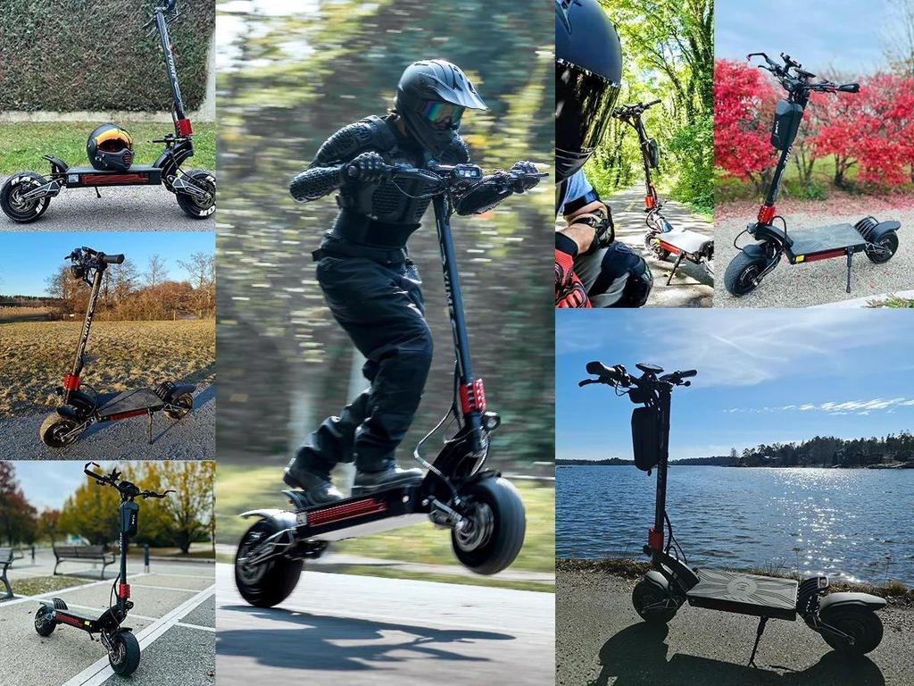 YUME Raptor Electric Scooter 6000W Motor 60V 30ah Electric Scooter 11 inch Tires Max Speed 80km/h Max Range 96KM Electric Scooter