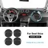 For Seat Ibiza 6j 2009 2010 2011 2012 2013 2014 LHD RHD Car Center Console Air Outlet Panel Real Soft Carbon Fiber Sticker