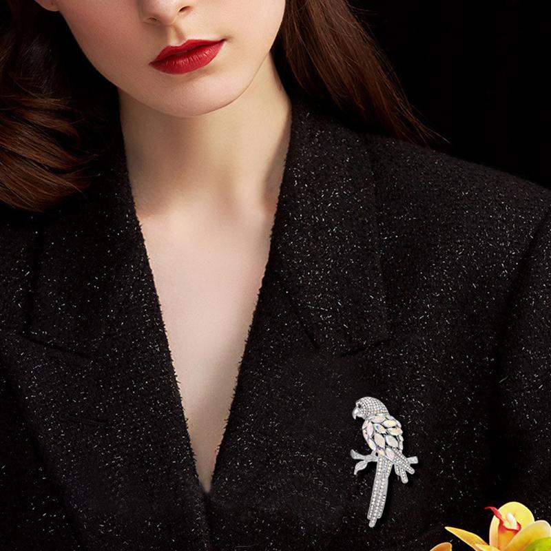 Neue Exquisite Und Niedliche Design Papagei Brosche Einfache Und Modische Tierbrosche Anzug Accessoires Damengeschenk